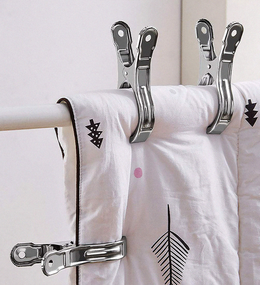 Household clips securing towels and small garments