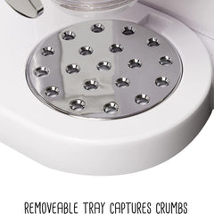 Removable perforated crumb tray