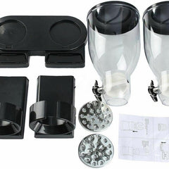 Disassembled parts and manual for the Black dispenser