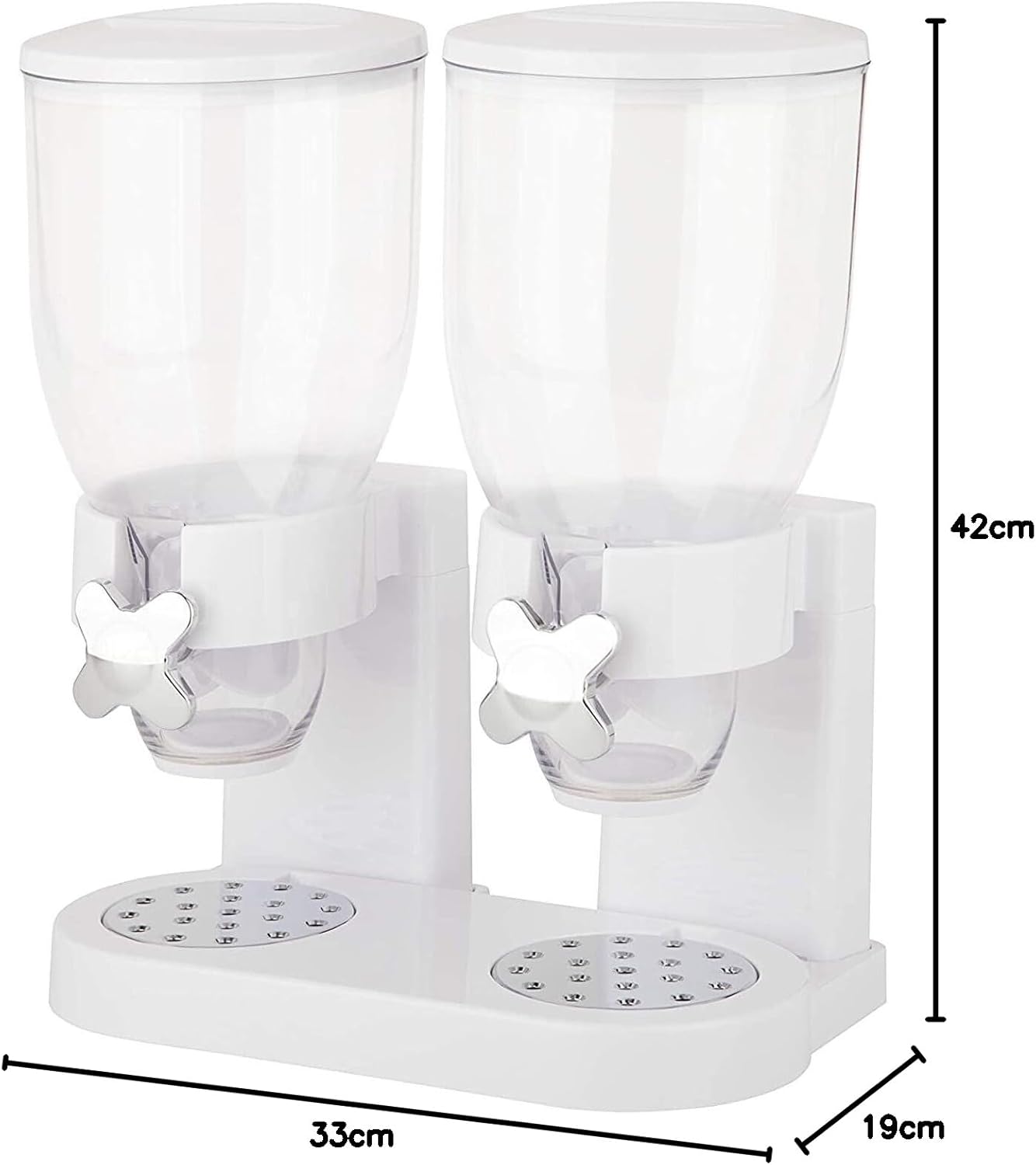 Source dimensions for the White dual cereal dispenser
