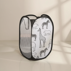 Black C mesh laundry basket