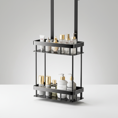 Front view of the Double Tier hanging shower caddy