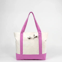Pink canvas tote bag