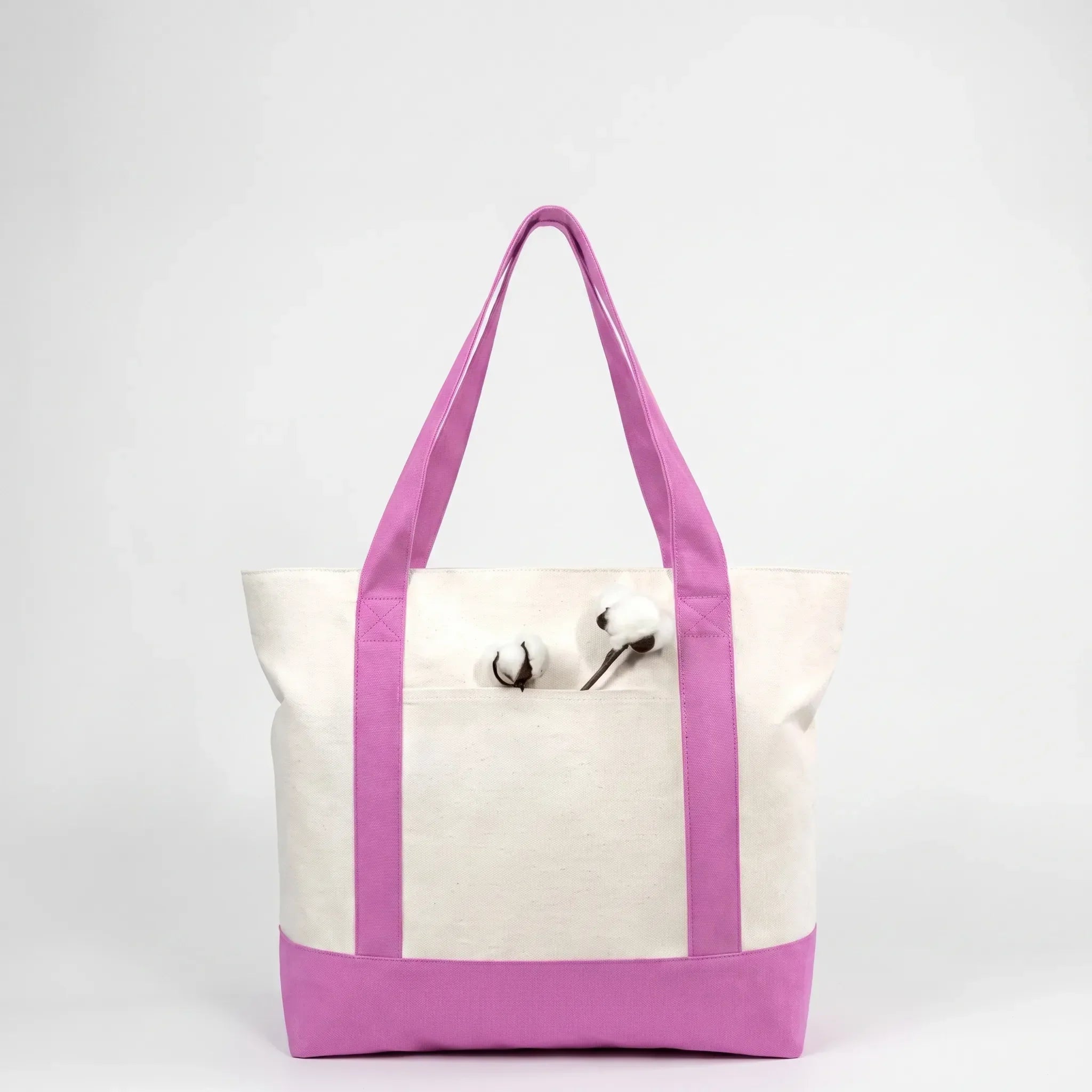 Pink canvas tote bag