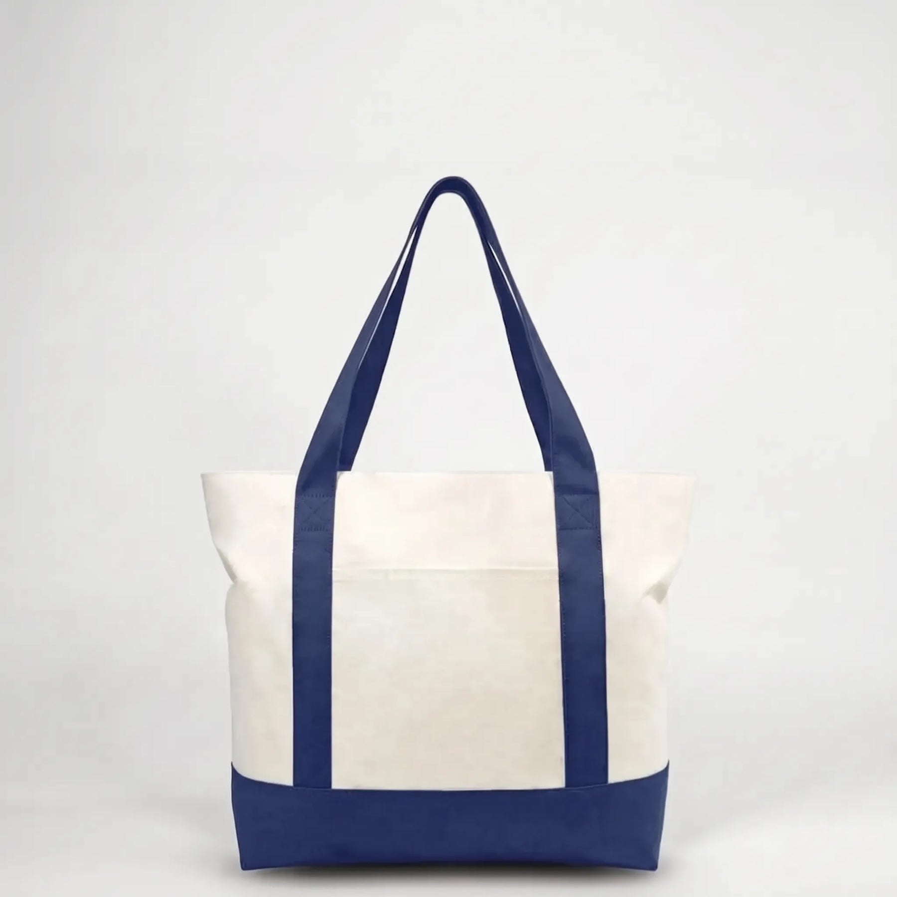 Blue canvas tote bag