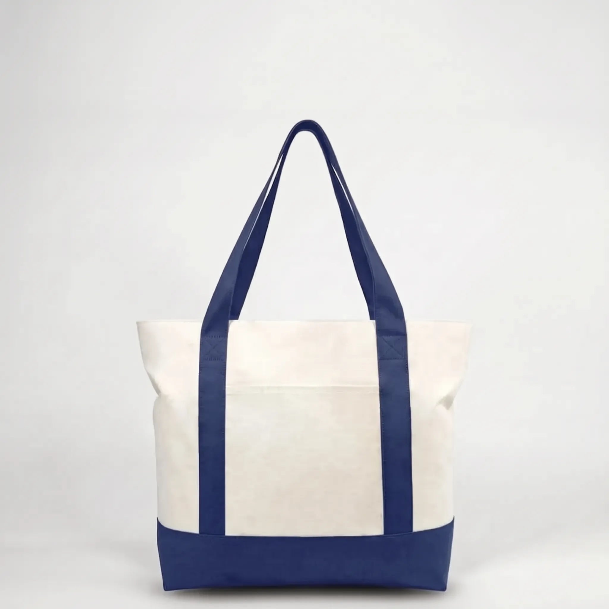 Blue canvas tote bag