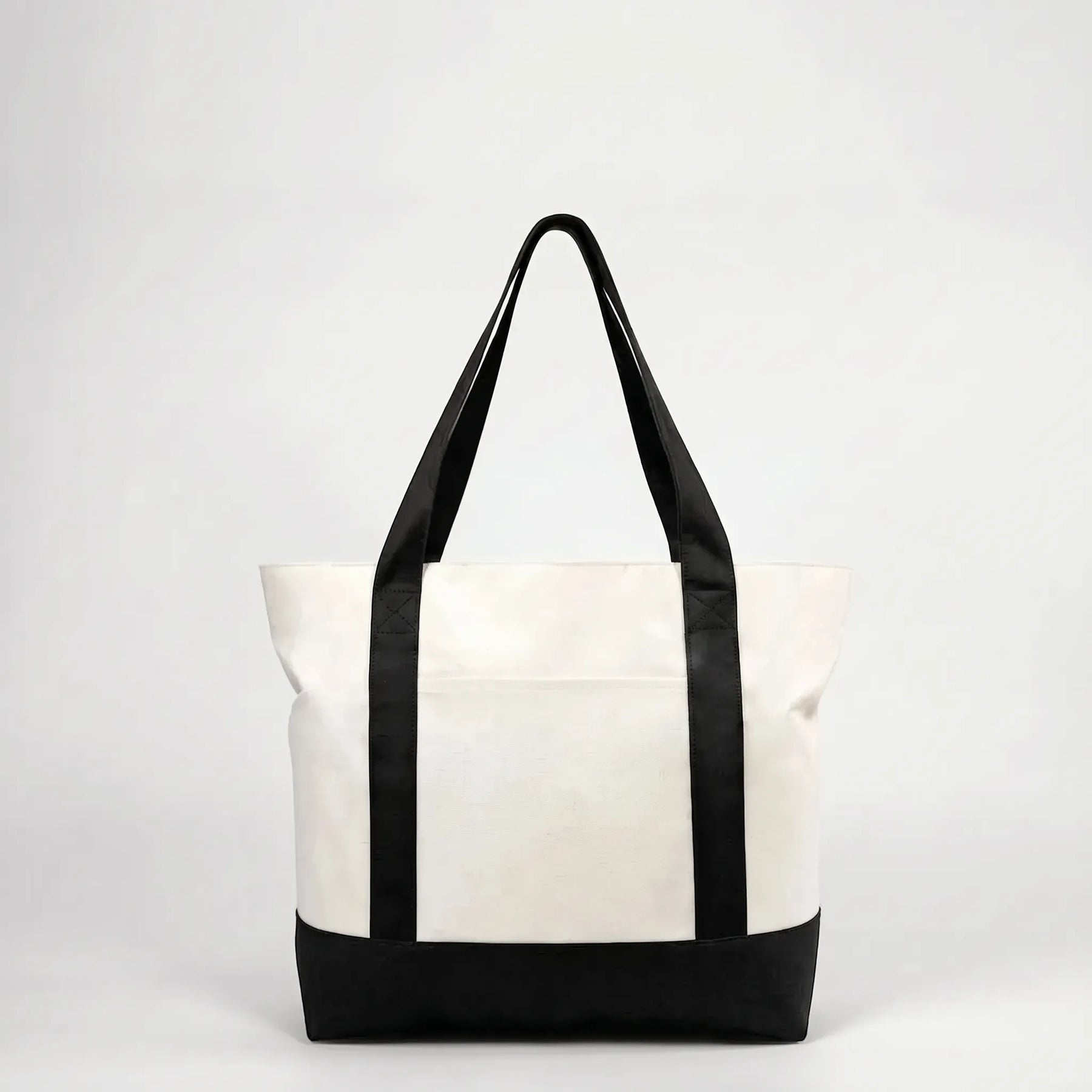 Black canvas tote bag