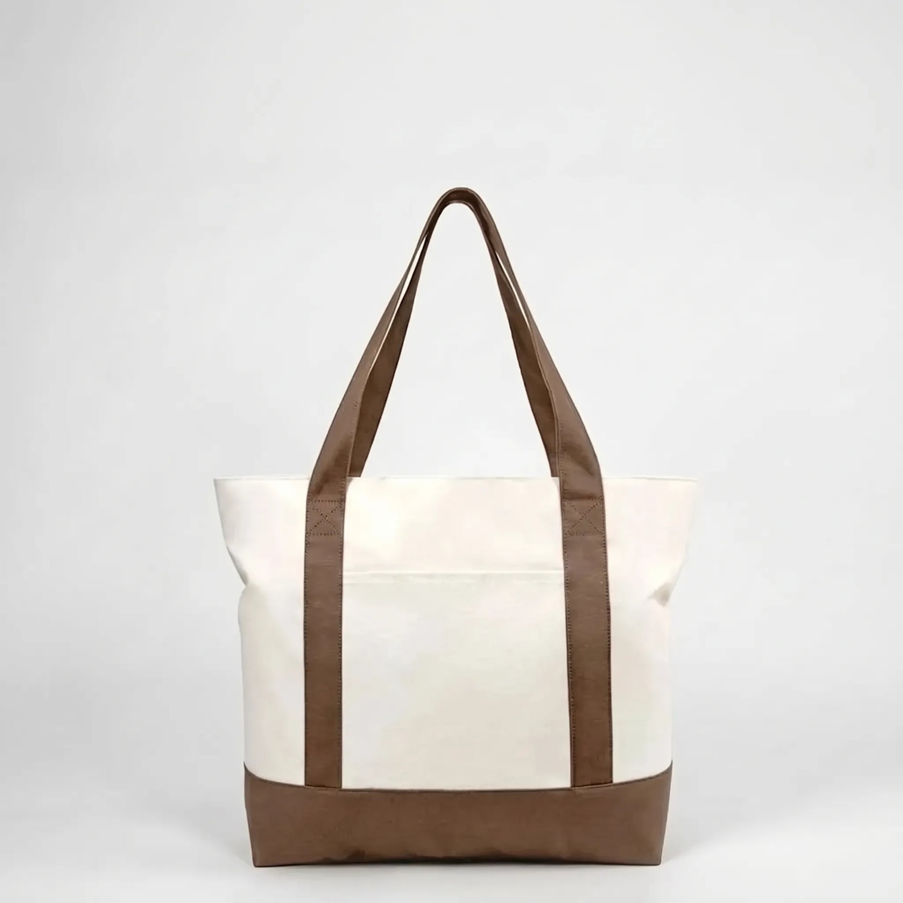 Brown canvas tote bag