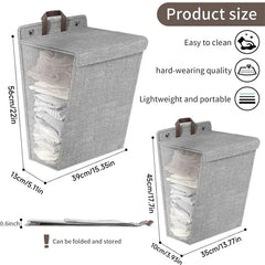 Medium and Large wall-mounted laundry basket dimensions