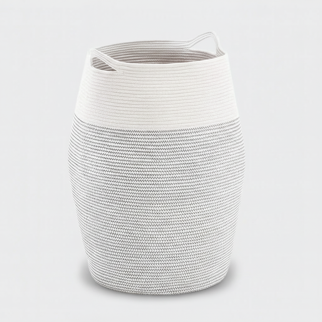 Light Gray woven storage basket