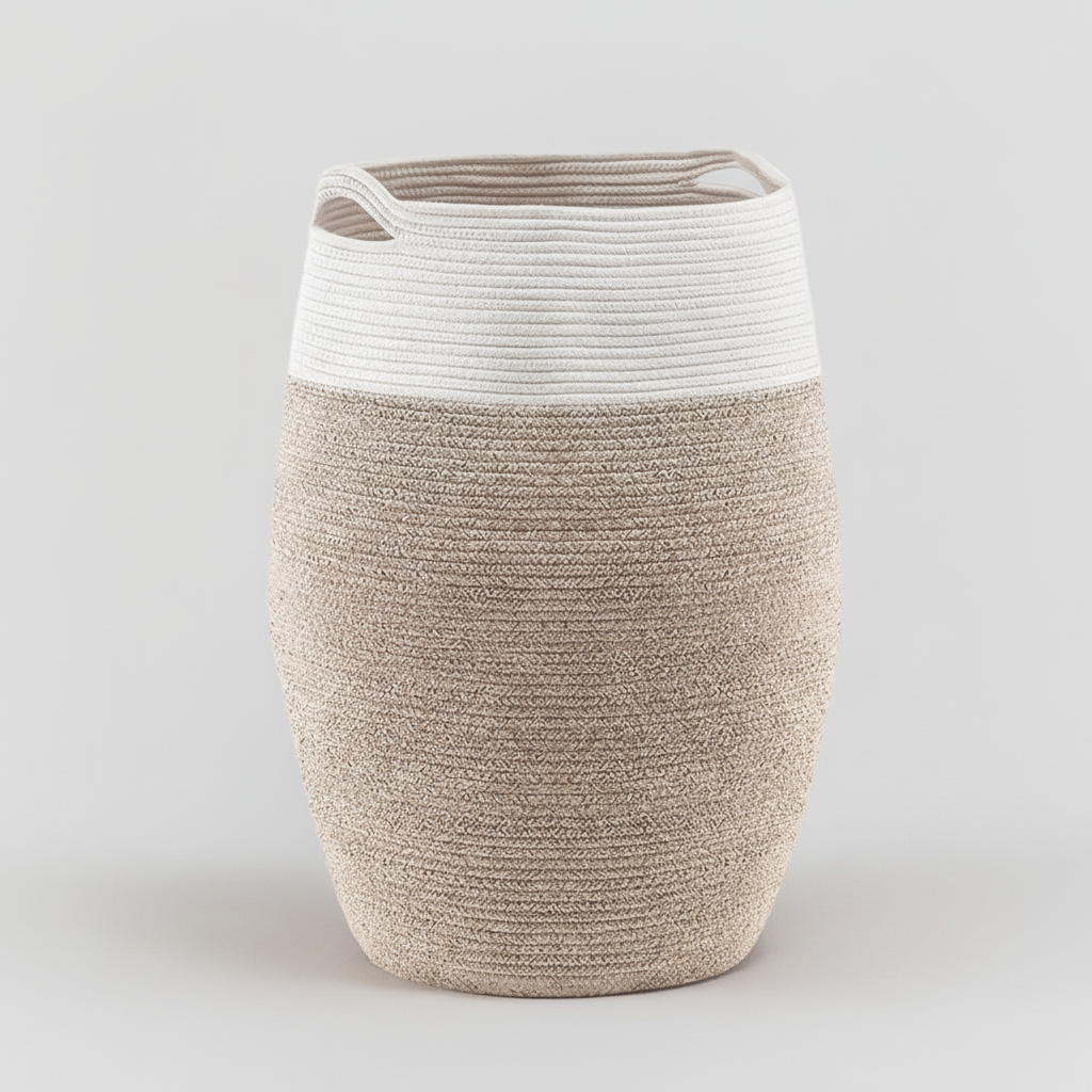 Brown woven storage basket