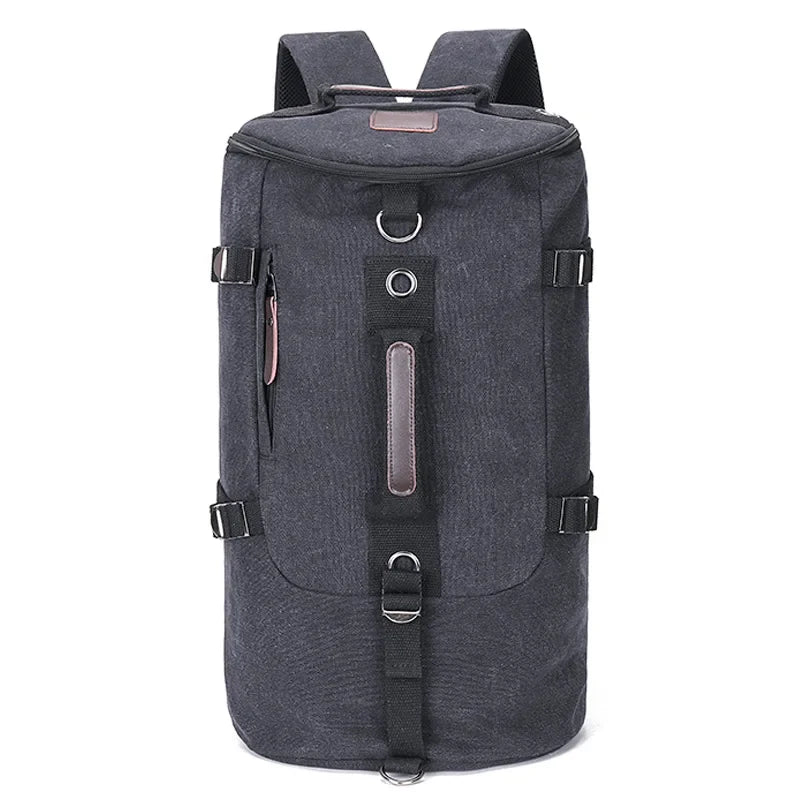 Black TrailHaven canvas travel backpack