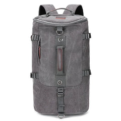 Gray TrailHaven canvas travel backpack