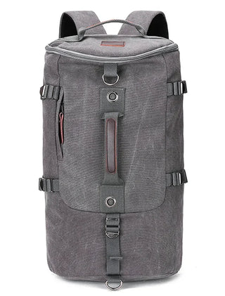Gray TrailHaven canvas travel backpack