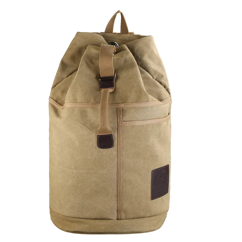 Khaki TrekMate canvas travel rucksack