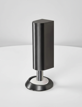 Black magnetic floor door stop
