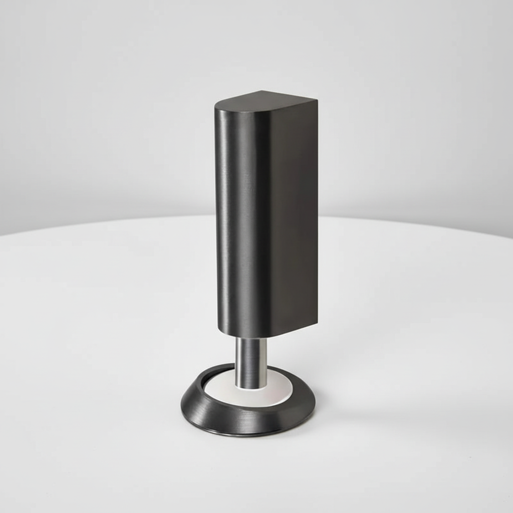 Black magnetic floor door stop