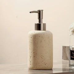 Front view of the refillable resin soap dispenser