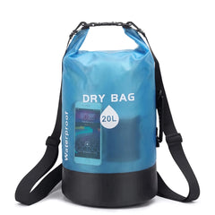 Blue 20-liter roll-top dry bag