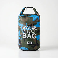 Blue Camouflage 30-liter roll-top dry bag
