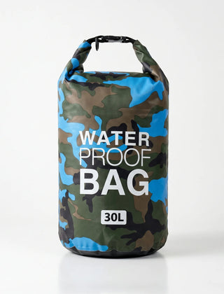 Blue Camouflage 30-liter roll-top dry bag