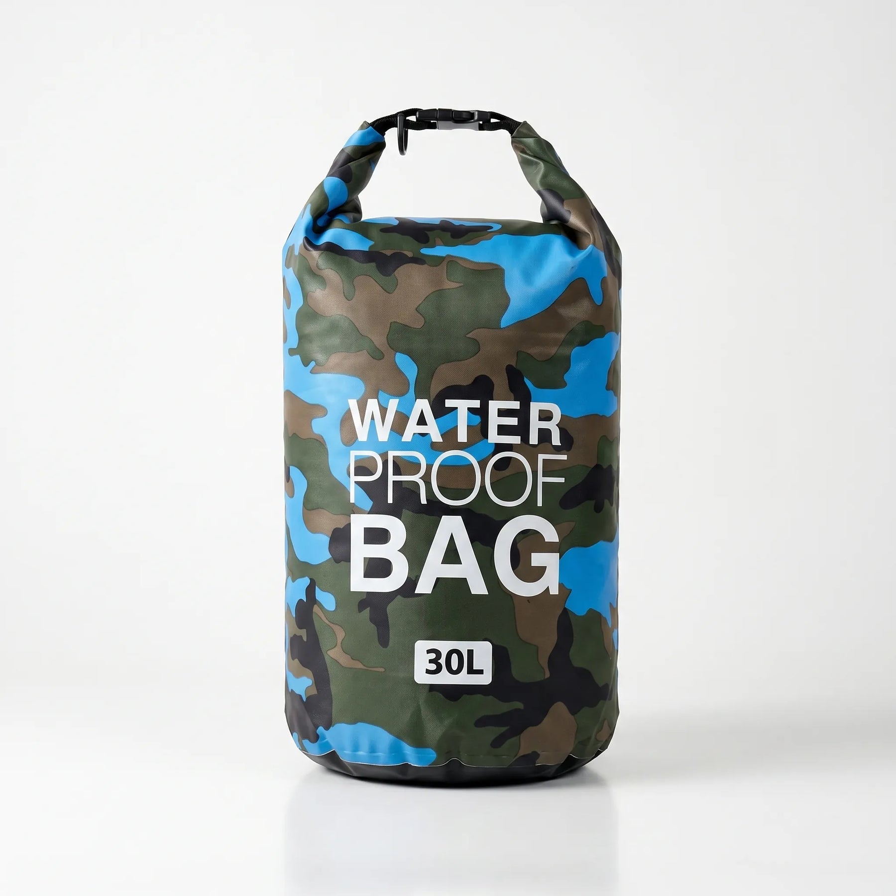 Blue Camouflage 30-liter roll-top dry bag