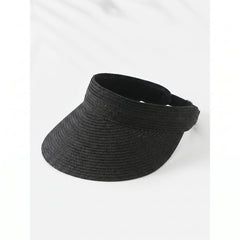 Black roll-up woven sun visor