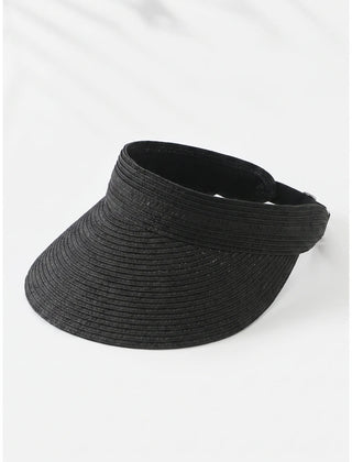 Black roll-up woven sun visor