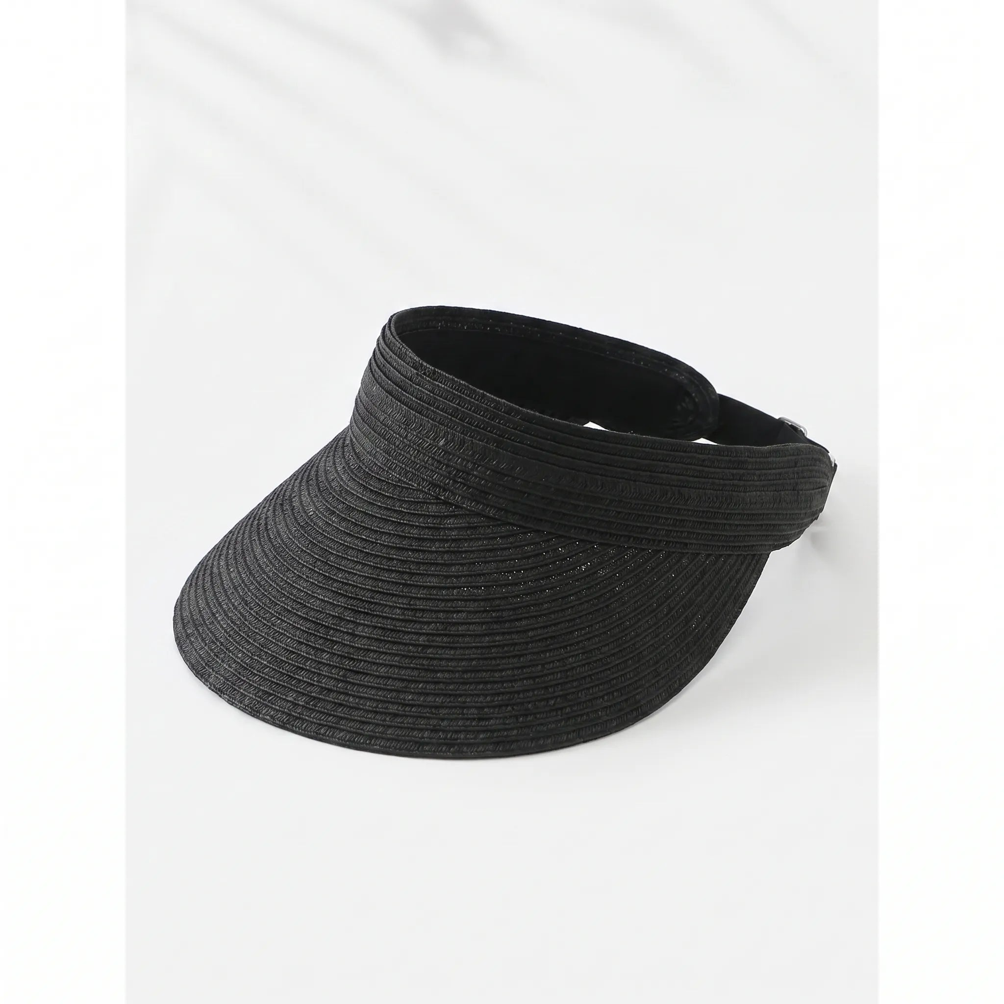 Black roll-up woven sun visor