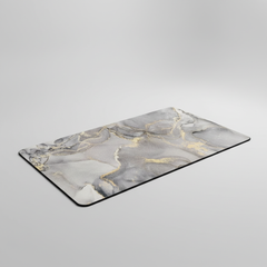 Light Gray marble-pattern bath mat