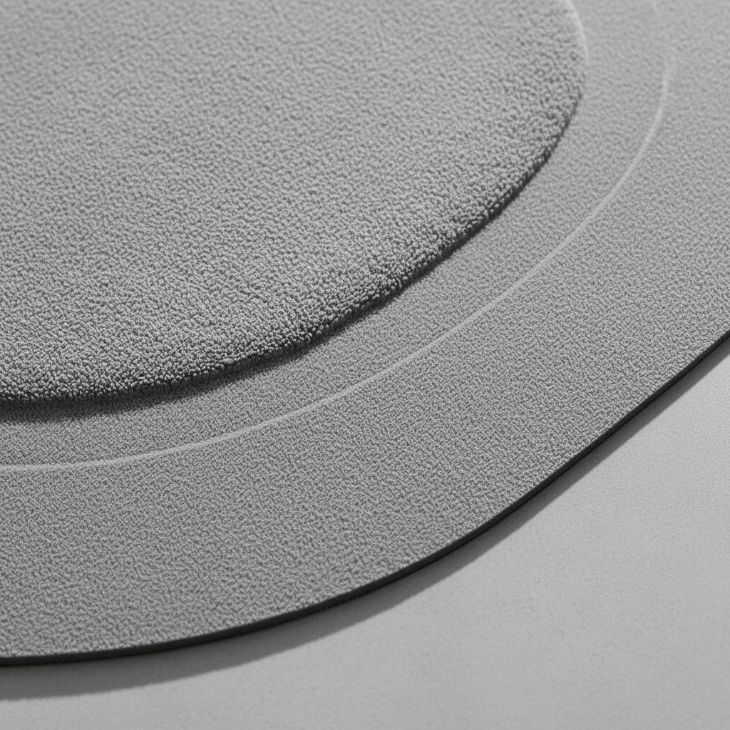 Close view of the textured surface and inset border