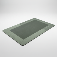 Green rectangular contoured bath mat