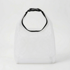 White semi-transparent toiletry storage bag