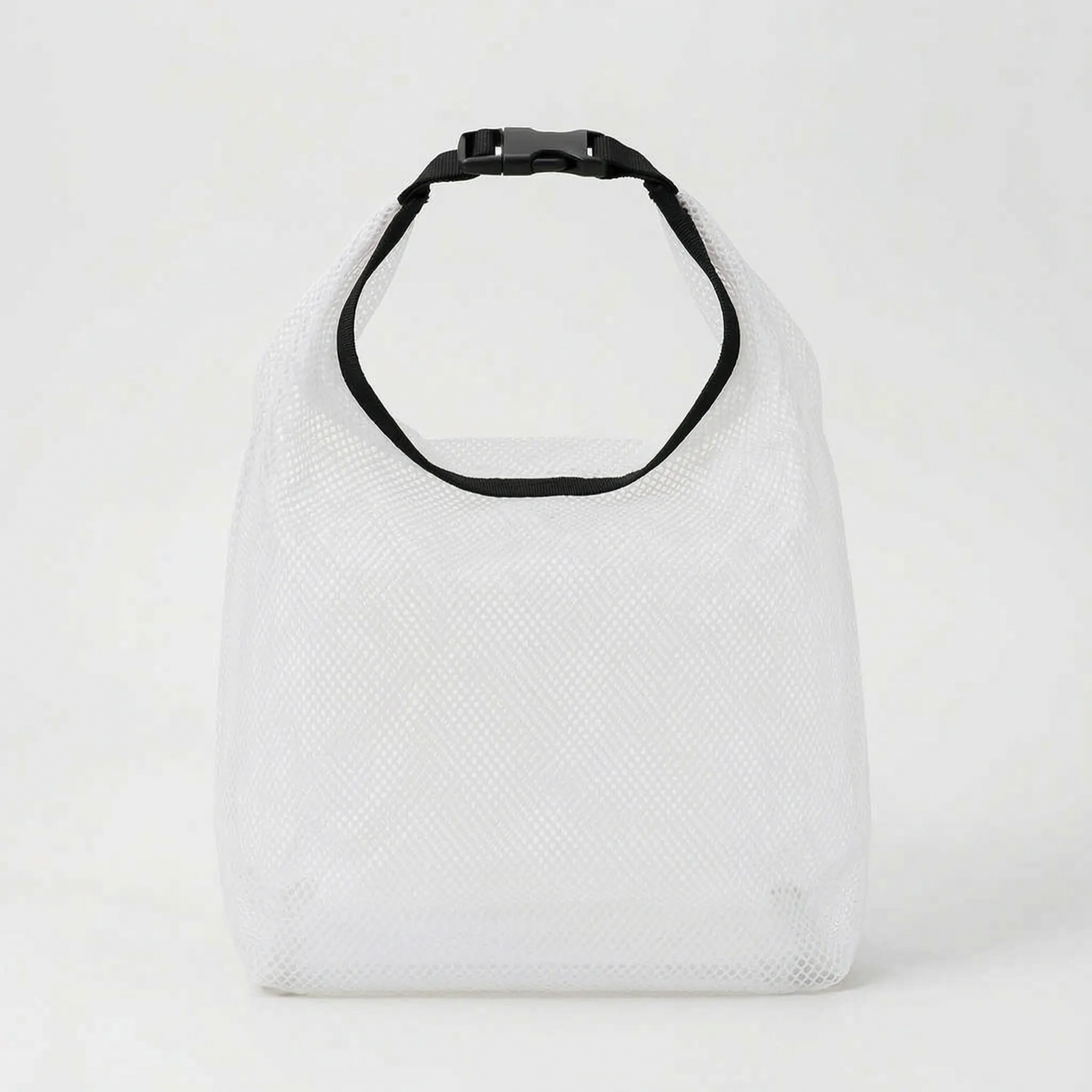 White semi-transparent toiletry storage bag
