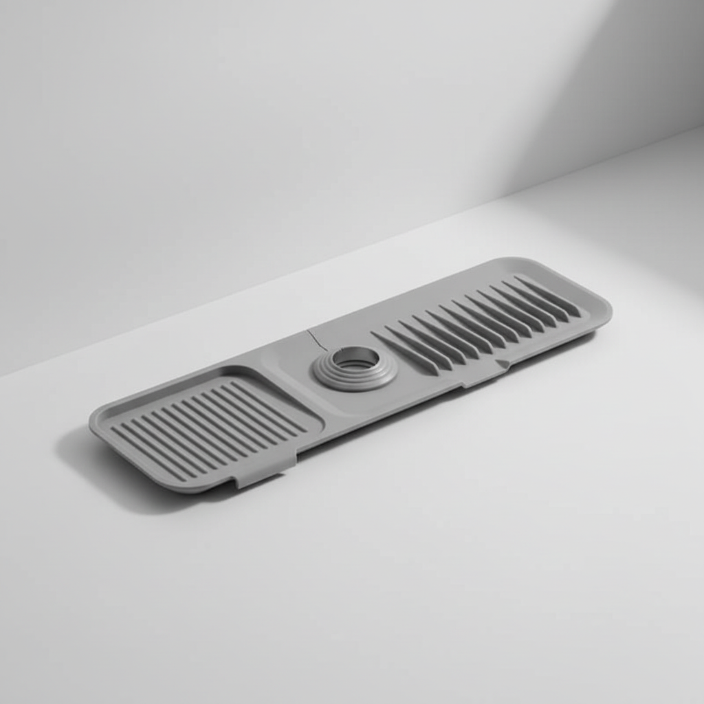 Dark Gray silicone faucet splash mat