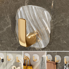 Angled close view of the transparent adhesive hook