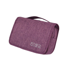 Purple hanging toiletry bag