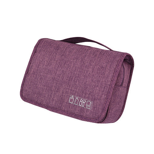 Purple hanging toiletry bag