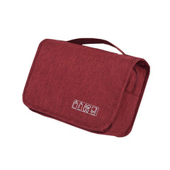 Red hanging toiletry bag