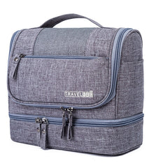 Gray large hanging toiletry organizer