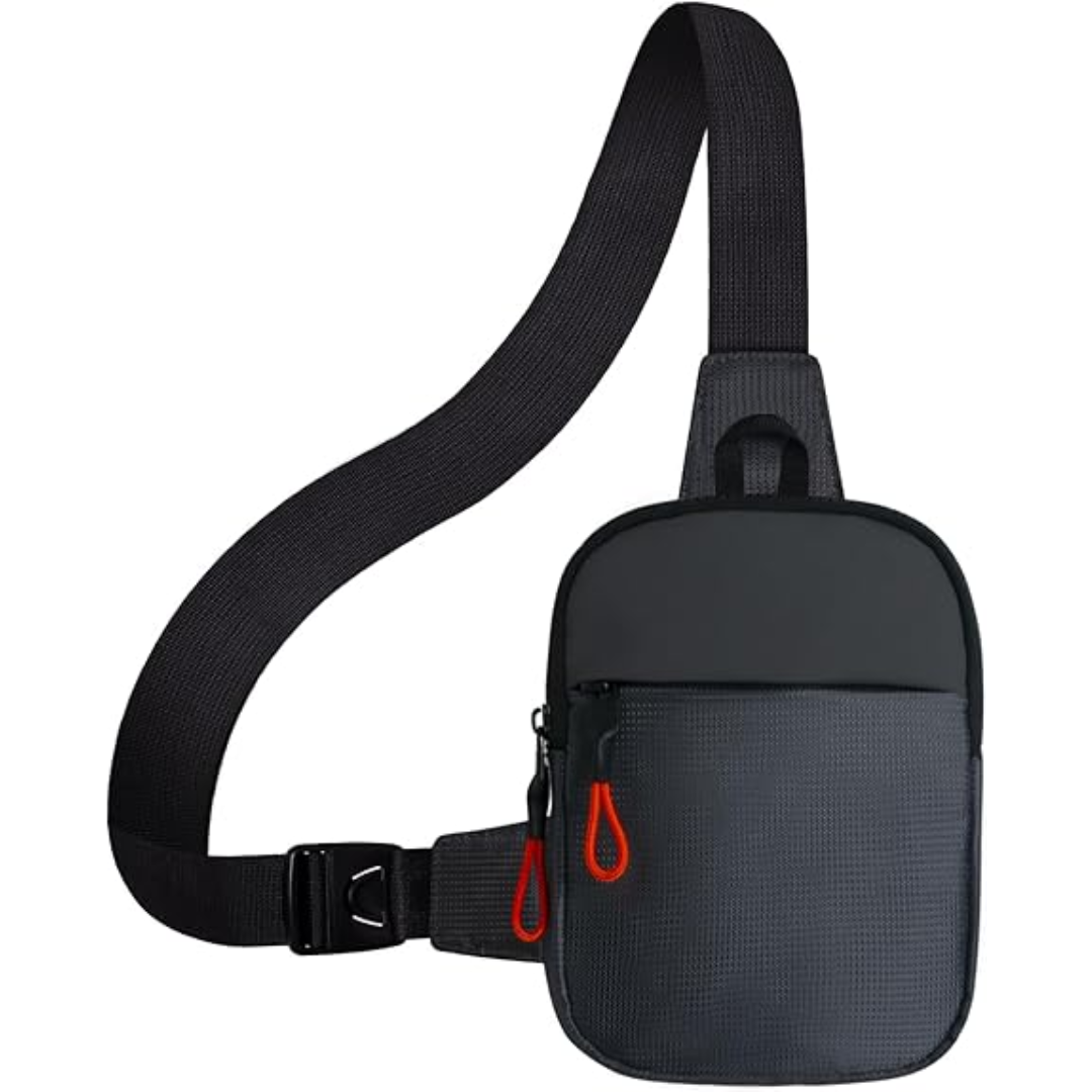 Gray Small compact crossbody sling bag