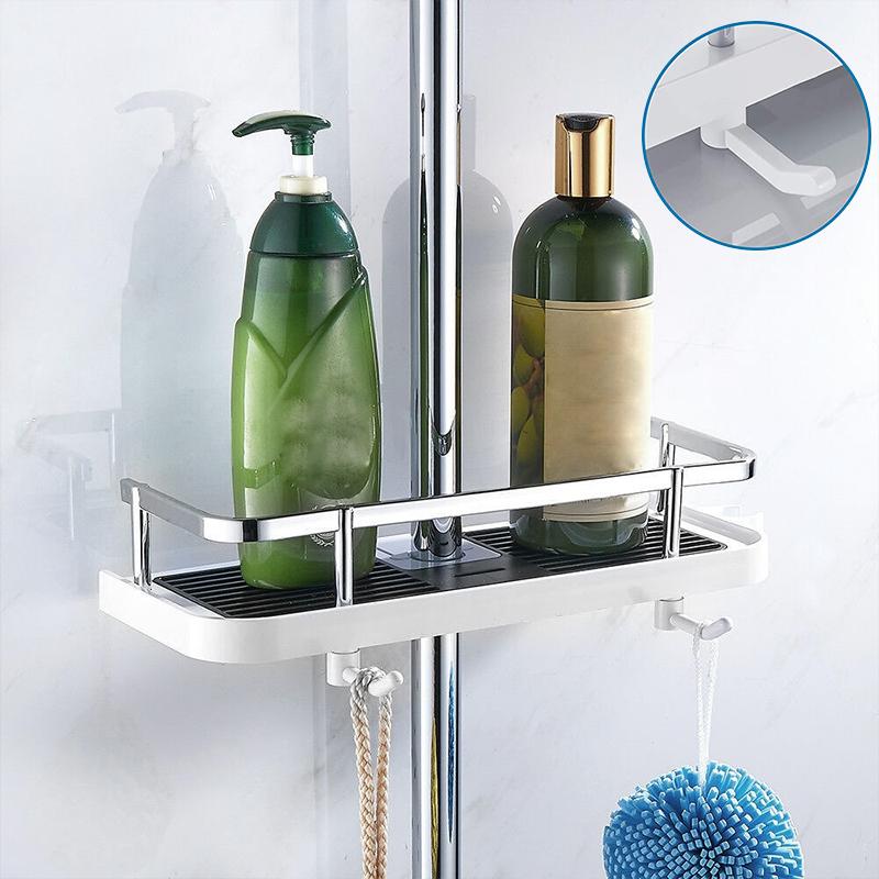 Compact shower caddy holding two bottles