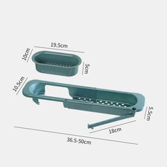 Source dimension guide for the expandable sink rack
