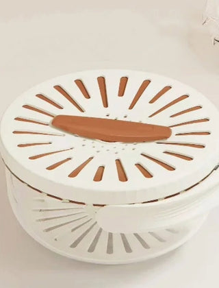 Brown produce storage container