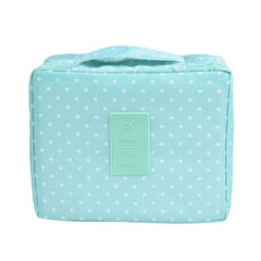 Compact dotted makeup travel organizer
