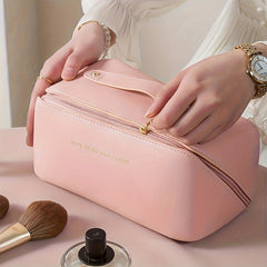 Closed Pink travel toiletry bag