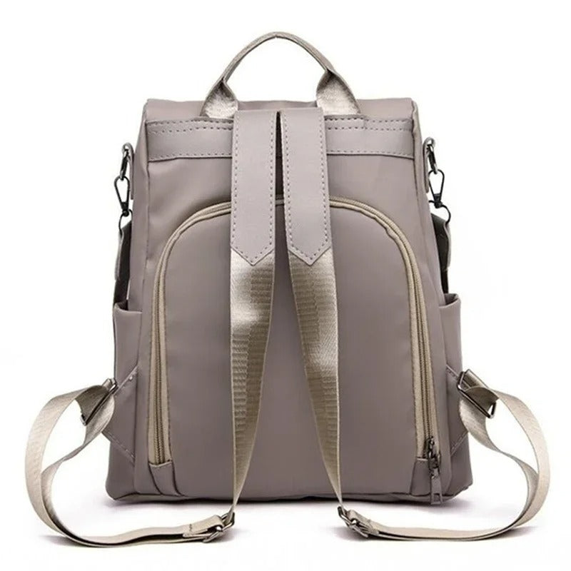 Rear shoulder straps on the Khaki backpack