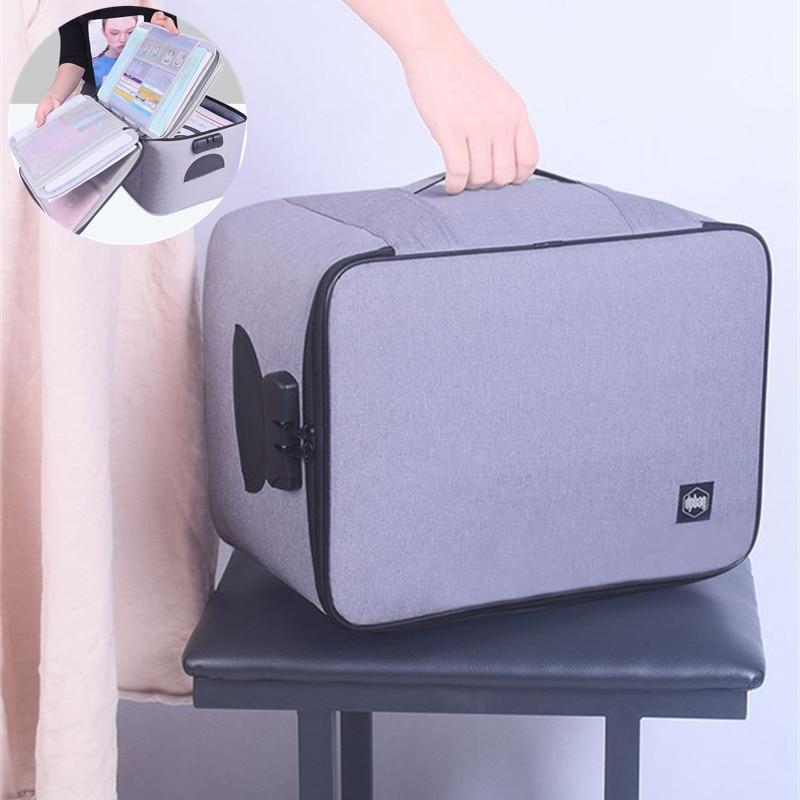 Closed Gray lockable document storage case with side handles