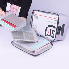 Removable document layers lifted from the storage case