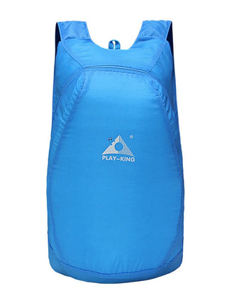 Blue 20-liter foldable travel backpack